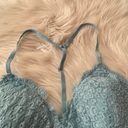 Aerie Eyelash Lace Light Blue Padded Bralette Photo 2