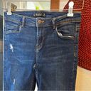 ZARA  Trafaluc Dark Denim Distressed Skinny Ankle Jeans size 2 Photo 1