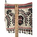 Free People  Emmie Embroidered Crossbody In White Coin Fringe‎ Photo 5