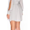 Keepsake Silver Grey Silk Shift Dress Photo 1