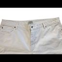 L.L.Bean  Classic Fit White Denim Bermuda Shorts 18W Reg Stretch Preppy Summer Photo 2