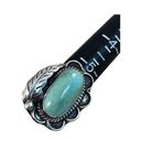 Vintage Green Turquoise Ring, Native American Indian Ring Sz 6.5 Photo 8