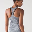 Lululemon Cool Racerback II Luon Spray Jacquard White Black | SZ 6 Photo 5