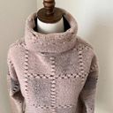 prAna  Turtleneck Sweater‎ Pink Patchwork Pattern Pull Over Crestland Size Small Photo 1