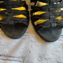 Ralph Lauren Lauren  Black Suede Strappy Wedge Heels Sandals 7 Photo 14