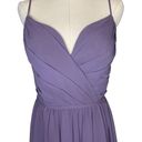 Hayley Paige Occasions  Candlelight Chiffon A-line Maxi Dress 5800 Lilac, size 10 Photo 2