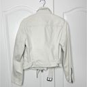 ALLSAINTS NWT  Balfern Denim Biker Jacket Size 8 US Stone White Photo 4