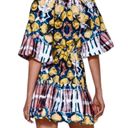 Alexis  Kasi Puff Sleeve Multi Color Mini Dress with Ruffles Tassel Ties Size XS Photo 3