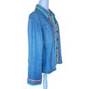 Tantrums Blue Denim Rick Rack & Ribbon Jacket 100% Cotton Womens Size XL Photo 1
