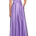 La Femme  Sleeveless Satin Gown in Lavender Size US 2 Photo 7