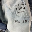 BDG  TWIG Light Wash Distressed Ripped Mid Rise Ankle Skinny Jeans, Size 28 Photo 2