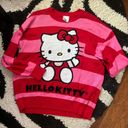 Sanrio Hello Kitty Red and Pink Striped Sweater XL Photo 1