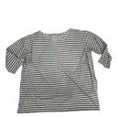 BCBGeneration  Speckled Striped Oversized High Low Side Slit 3/4 Sleeve T-Shirt Photo 7