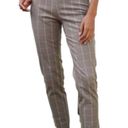 A New Day  Bi Stretch Skinny Ankle Pants Mid Rise Beige Gray Brown Plaid Size 2 Photo 6