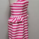 Lilly Pulitzer  Maybell Pink/White Short Barbiecore Stripe Strapless Dress Size 8 Photo 3