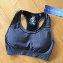 Danskin  Seamless Racerback Sports Bra, Gray, Black, Size S Photo 0