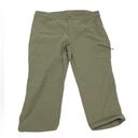 Eddie Bauer  Womens 16 PLUS Olive green crop nylon stretch water resistant pants Photo 8