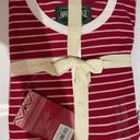 American Eagle  Red/White Stripe Waffle Stripe Pajama Set Womens Small NWT Photo 0