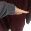 Nine West NWT  Wine Red Long Thin Open Front Cardigan Sweater Duster Size Large Photo 2