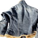 Giacca Women’s Denim Vintage Y2K Jacket Faux Fur Trim Penny Lane Hippy Boho Sz S Blue Photo 7