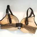 Frederick's of Hollywood Frederick’s of Hollywood Bra Heartthrob Fishnet Full Figure Black Tan Sz 36C EUC Photo 4