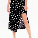 Urban Outfitters  UO Trinity Black & White Polka Dot Wrap Midi Skirt M Photo 0