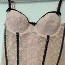 Vintage Y2K Sophie B. Corset Top Bustier Pastel Pink Black Fairy Cottage Girly Photo 3