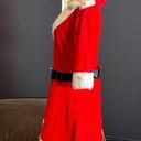 ma*rs Short Red Hooded Dress White Faux Fur Trim  Claus Santa Christmas Size L Photo 4