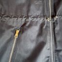 SOIA & KYO  Anorak‎ Utility Black Hooded Rain Jacket Size Medium Toggle Trench Photo 4