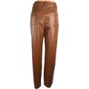 Aritzia  Wilfred Brown Faux Leather High Rise  Straight Leg Pockets Ankle Pants 6 Photo 2