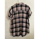 Nordstrom  Rack women’s large pink plaid button down top Photo 4