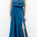 Yumi Kim NEW  Womens M High Demand Maxi Dress Ink Blue Halter Top Gown Photo 16