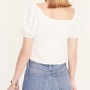 J.Crew  Smocked broken-in jersey cropped top white Photo 3