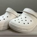 Crocs  Classic Lined Clog size Men’s 4 Women’s 6, White with gray lining, comfy Photo 0