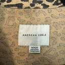 American Eagle Cheetah Leopard Print Cropped Oversize Button Down Shacket Jacket Photo 2