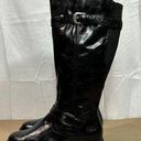 Wear Ever Julia Black Knee High Boots Riding Moto Boots Sz 6.5 W Photo 0