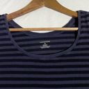 Lands'End  Tank Navy Blue Striped Medium Photo 5