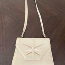 VTG 90s 80s Patent Leather Retro White Geometric Design Shoulder Purse Photo 0