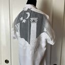 The Moon VINTAGE WHITE PEARL COLUMN STAR BUTTON UP SHORT SLEEBE BLOUSE Photo 3