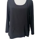 Habitat  Clothes To Live In Black Blouse Stretch Long Sleeve Top Women's Size S Photo 2