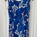 Vintage Blue Royal Hawaiian  Floral Hawaiian Maxi Dress Sz.6 Photo 7