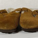 Birkenstock  Boston Shearling Beige Suede Leather Narrow Sz 39 US L8 M6 Photo 5