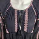 Free People  Dress large Wild Horses Eyelet black embroidered.mini dress Photo 10