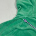 Juicy Couture  Mint Green Velour Zip-Up Hoodie Jacket Casual Loungewear Womens Lg Photo 4