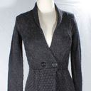 BCBGMAXAZRIA Vintage Y2K Max Azaria BCBG Alpaca Mohair Ash Gray Cardigan Copper Flecks Photo 2