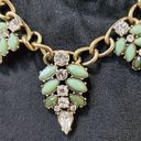 The Loft  Women's Green & Crystal Beaded with Lobster Clasp Statement Necklace Photo 5