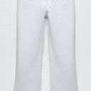 ZARA   TRF White Mid Rise Cropped Flare Denim Jeans Size 0 Photo 5