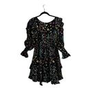 Cynthia Rowley 
HOLLY SMOCKED WAIST RUFFLE DRESS
- BLACK FLORAL, New With Tags Photo 3