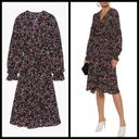 Daisy 💕NICHOLAS💕 Mini  Wrap-Effect Floral-Print Silk Dress US 10 Photo 2