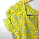 Abound NWT  Micro Floral Swing Casual Top Yellow Cap Sleeve Size XS Photo 3